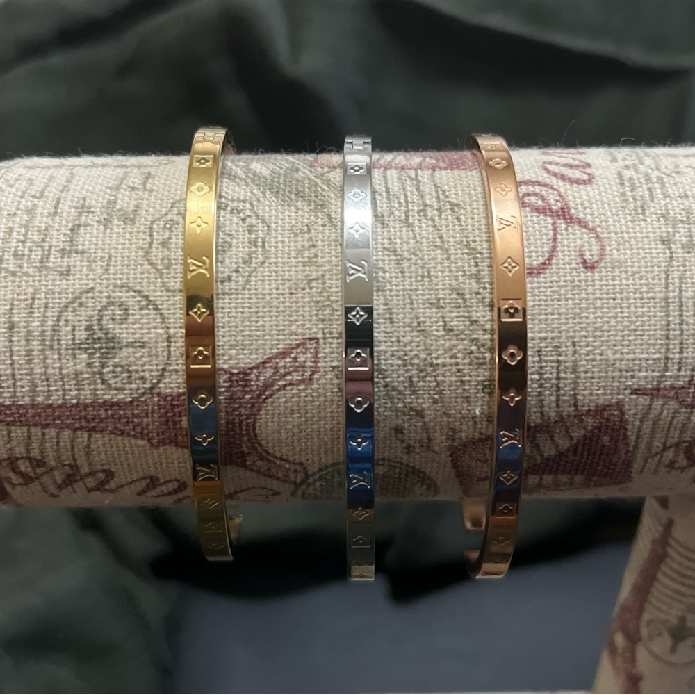 Louis Vuitton Gold, Silver, and Rose Gold Bracelets